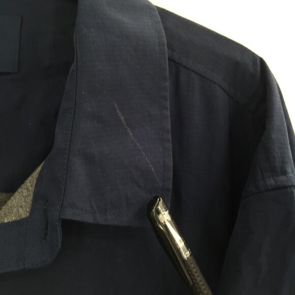 NWT 1901 Shirt Jacket Front Button Long Sleeve Collared Neck Navy Blue Size XXXL - Picture 6 of 6